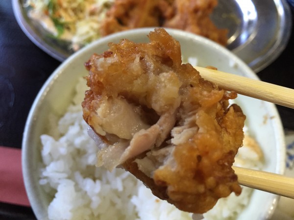 満天堂 唐揚定食 唐揚リフト